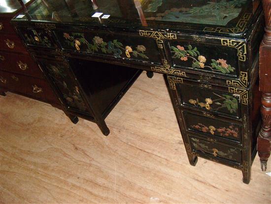 Chinese ebonised desk